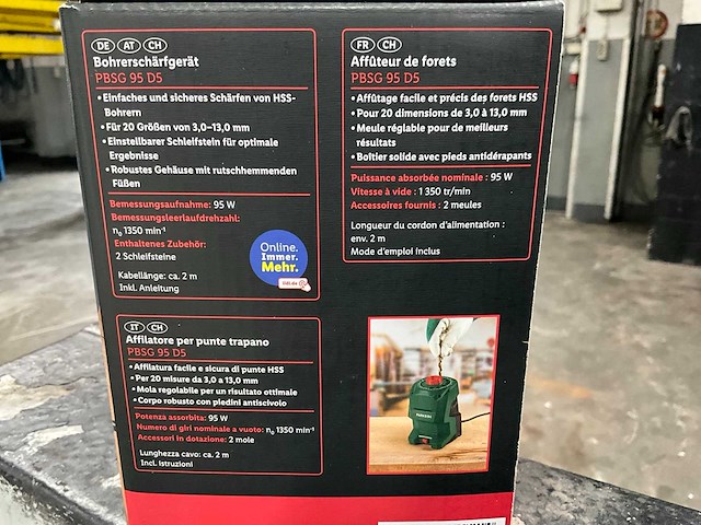 Parkside pbsg 95 d5 elektrische borenslijper - afbeelding 3 van  8