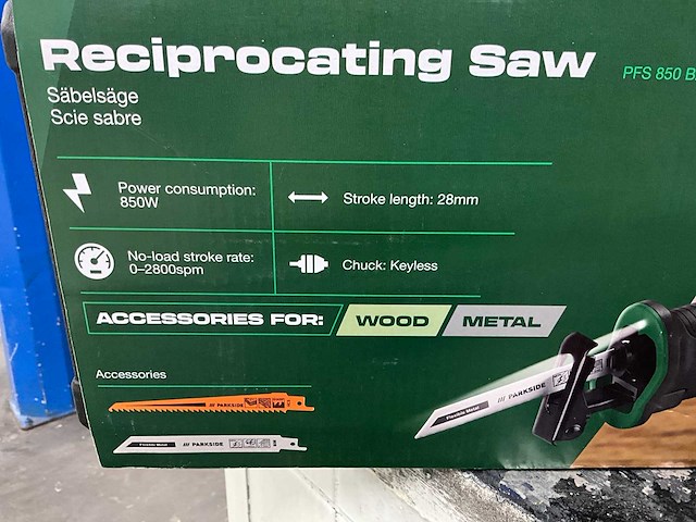 Parkside pfs 850 b2 reciprozaag - afbeelding 6 van  10