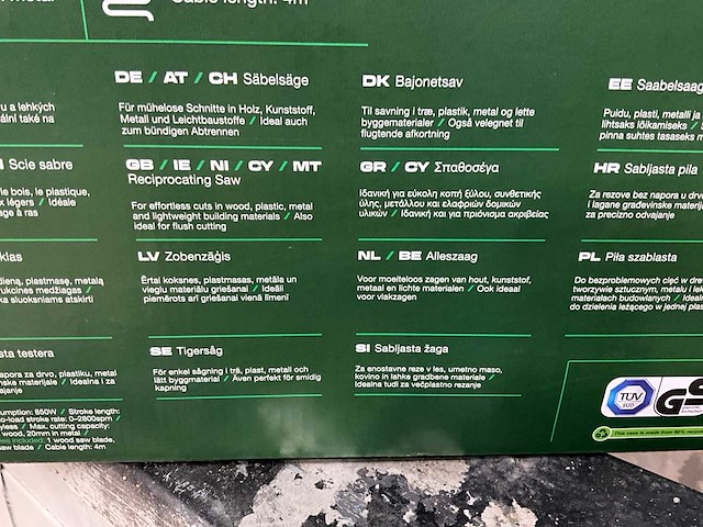 Parkside pfs 850 b2 reciprozaag - afbeelding 9 van  10