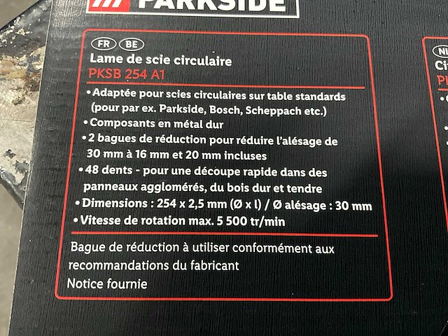 Parkside pksb 254 a1 cirkelzaagblad (5x) - afbeelding 5 van  7