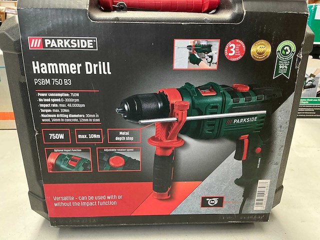 Parkside psbm 750 b3 boormachine - afbeelding 2 van  3