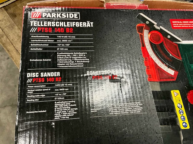 Parkside ptsg 140 b2 komslijpmachine - afbeelding 3 van  3
