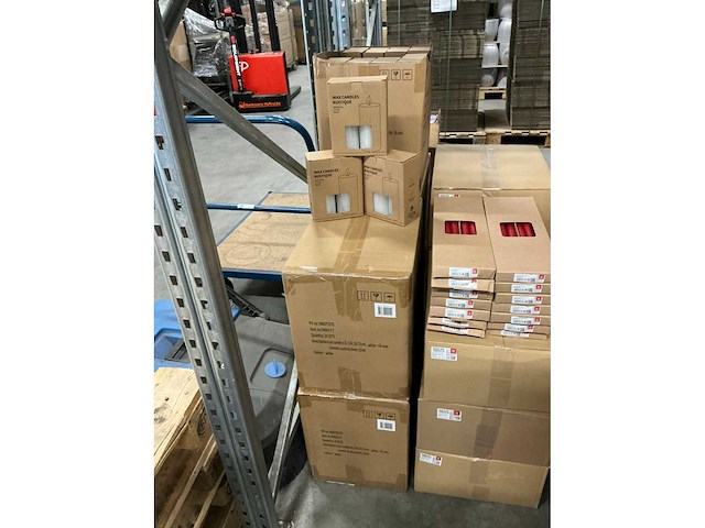 Part led candles h10/15xø7cm set/2 white rib wax (120x) - afbeelding 3 van  4