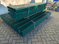 Partij 17x dubbelstaafs hekwerkpanelen 8 / 6 / 8 163 hoog met palen - afbeelding 1 van  9