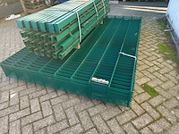 Partij 17x dubbelstaafs hekwerkpanelen 8 / 6 / 8 163 hoog met palen - afbeelding 4 van  9