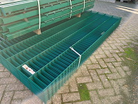 Partij 17x dubbelstaafs hekwerkpanelen 8 / 6 / 8 163 hoog met palen - afbeelding 5 van  9