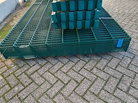 Partij 17x dubbelstaafs hekwerkpanelen 8 / 6 / 8 163 hoog met palen - afbeelding 7 van  9
