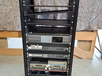 Partij 19 inch racks met proffesionele av apparatuur, blackmagic, extron, sennheiser - afbeelding 1 van  14