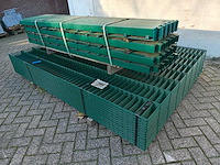 Partij 25x dubbelstaafs hekwerkpanelen 8 / 6 / 8 - 163 hoog met palen - afbeelding 1 van  4