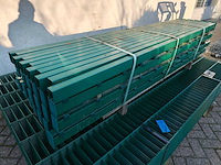 Partij 25x dubbelstaafs hekwerkpanelen 8 / 6 / 8 - 163 hoog met palen - afbeelding 2 van  10