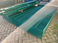 Partij 25x dubbelstaafs hekwerkpanelen 8 / 6 / 8 - 203 hoog met palen - afbeelding 6 van  10