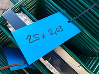 Partij 25x dubbelstaafs hekwerkpanelen 8 / 6 / 8 - 203 hoog met palen - afbeelding 9 van  10