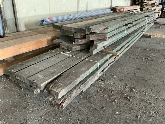 Partij 26 stuks houten balkhout 220 × 75 mm – lengtes 7,50 en 8,50 m - afbeelding 2 van  6
