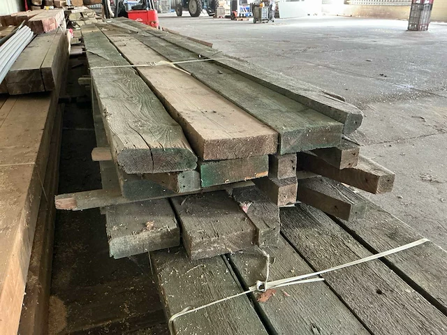 Partij 26 stuks houten balkhout 220 × 75 mm – lengtes 7,50 en 8,50 m - afbeelding 3 van  6