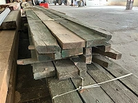 Partij 26 stuks houten balkhout 220 × 75 mm – lengtes 7,50 en 8,50 m - afbeelding 3 van  6