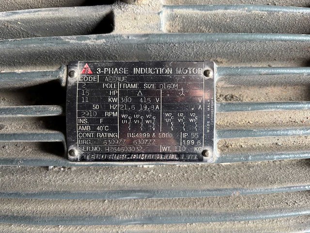 Partij 3-fase elektromotoren – diverse vermogens (5,5 – 11 kw) - afbeelding 17 van  22