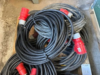 Partij 32a krachtstroom kabels op pallet - afbeelding 3 van  4