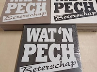 Partij 36 tekstbord met wat een pech 38 stuks 3 kleur o13 - afbeelding 1 van  5