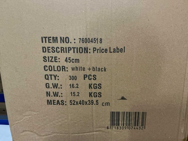 Partij 45cm price labels (1330x) - afbeelding 6 van  6