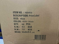Partij 45cm price labels (1330x) - afbeelding 6 van  6