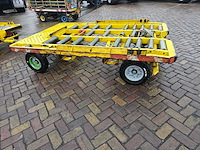 Partij 5 stuks blumenbecker-technik kfc vliegtuigbagagewagens (containerdolly's / rollenwagens) - afbeelding 8 van  8