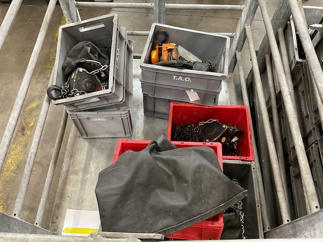 Partij 500kg kettingtakels met kettingzak, 69 stuks - afbeelding 4 van  4