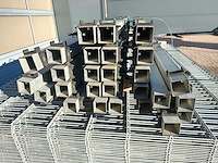 Partij 50x dubbelstaafs hekwerkpanelen gegalvaniseerd 183 hoog 8 / 6 / 8 - met palen 27x - afbeelding 10 van  11