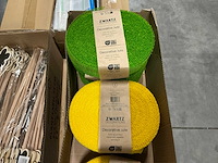 Partij 5cm decorative jute 8120 40mr yellow/green (36x) - afbeelding 1 van  5