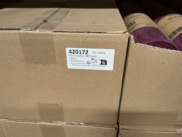 Partij 60cm sizoflor 3480 25mr cyclame (24x) - afbeelding 4 van  4