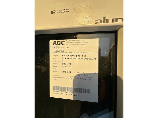 Partij 7 nieuwe kunststof kozijnen met dubbel glas – 497 x 1252 mm - afbeelding 6 van  6