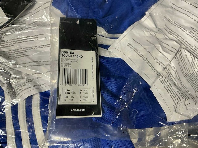 Partij adidas kids shorts blauw (32x) - afbeelding 7 van  8