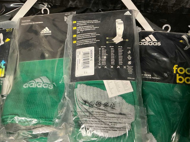 Partij adidas voetbal sokken groen (36x) - afbeelding 2 van  6