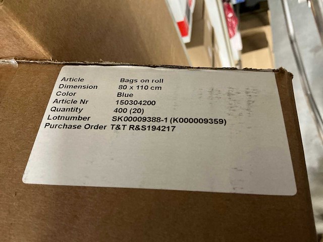 Partij afvalzakken 80x110cm blue (100x) - afbeelding 2 van  2