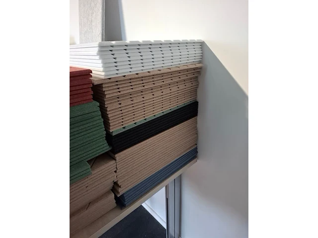 Partij akoestische panelen diverse kleuren en dessins - afbeelding 7 van  25