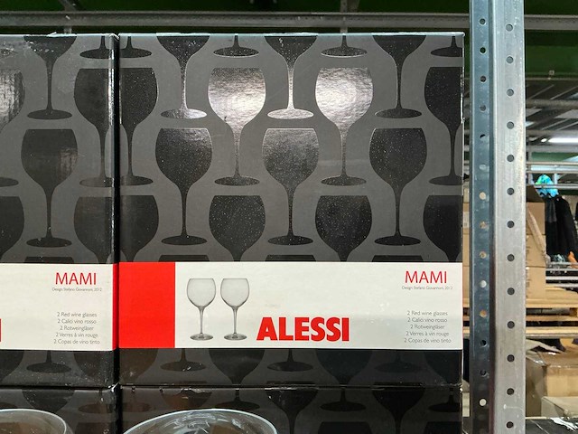 Partij alessi mami red wine glasses sets (20x) - afbeelding 3 van  4