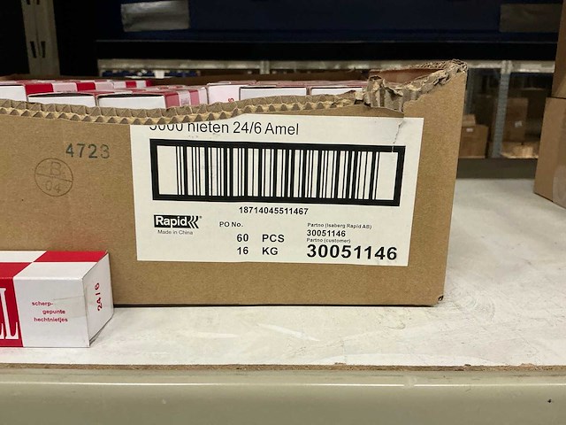 Partij amel scherp gepunte hechtnietjes (60x) - afbeelding 3 van  5