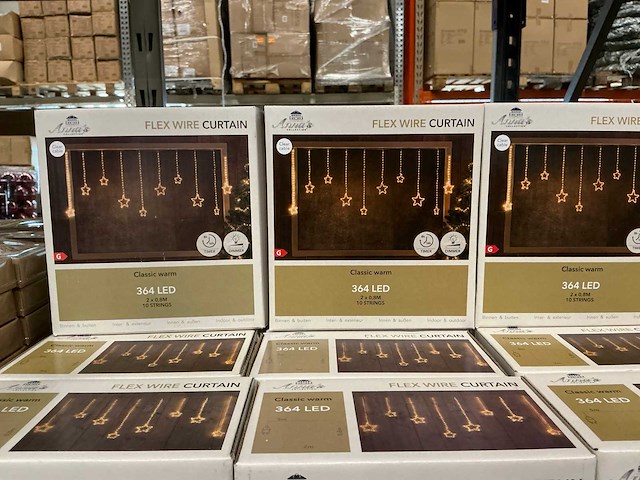 Partij anna’s collection flex wire curtain classic warm 364led (40x) - afbeelding 2 van  3