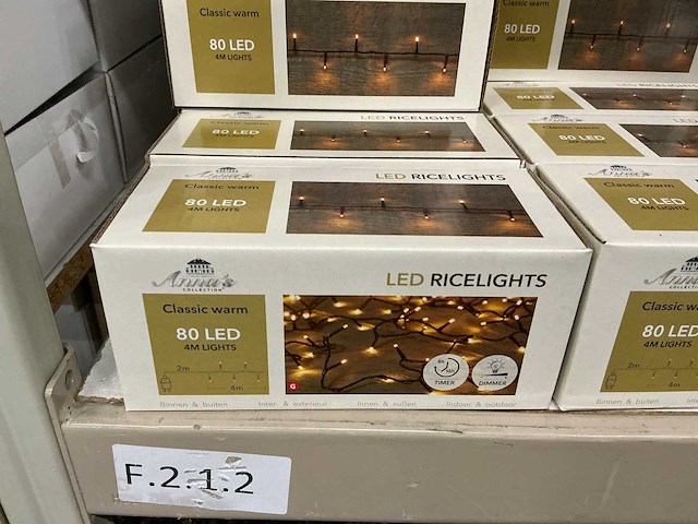 Partij anna’s collection led ricelights classic warm 80 led 4m (23x) - afbeelding 2 van  3