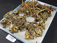 Partij antiek (18de eeuws) brons/messing beslag - afbeelding 4 van  5