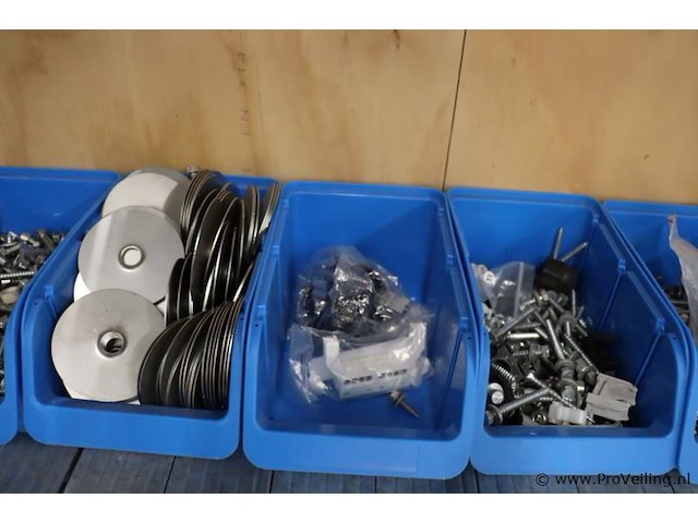 Partij assortimentsbakken voor kleine onderdelen incl. bevestigingsmaterialen - afbeelding 3 van  4