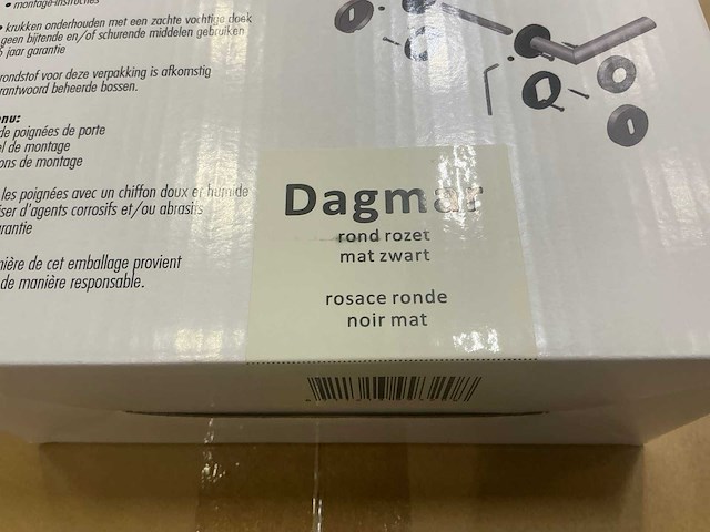 Partij avenue dagmar deurbeslag zwart (96x) - afbeelding 2 van  2