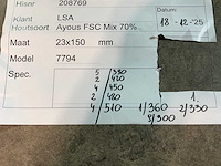 Partij ayous planken - 300-450x15x2,3 cm - afbeelding 8 van  9