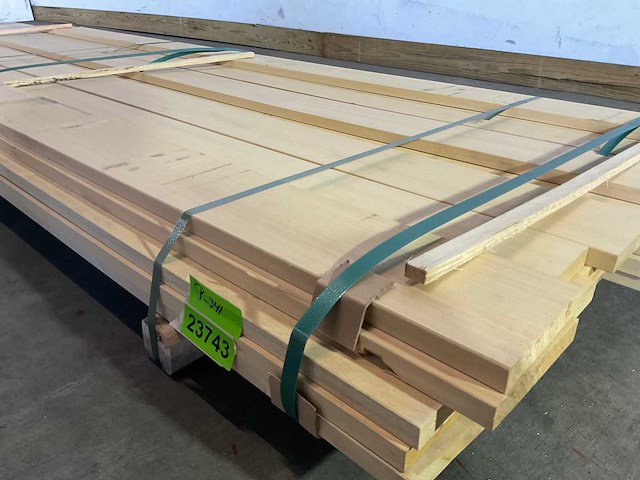 Partij ayous planken - 300-450x15x2,3 cm - afbeelding 3 van  5