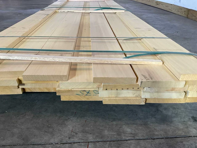 Partij ayous planken - 300-450x15x2,3 cm - afbeelding 5 van  6