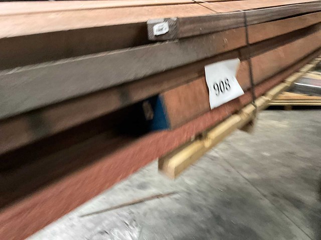 Partij azobé hardhouten palen en balken - afbeelding 5 van  13