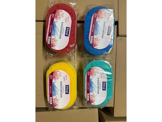 Partij badsponzen mix kleuren – 480 stuks - afbeelding 1 van  1