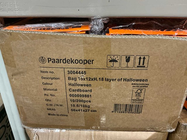 Partij bag 15x12xh18cm layer of halloween (600x) - afbeelding 3 van  3