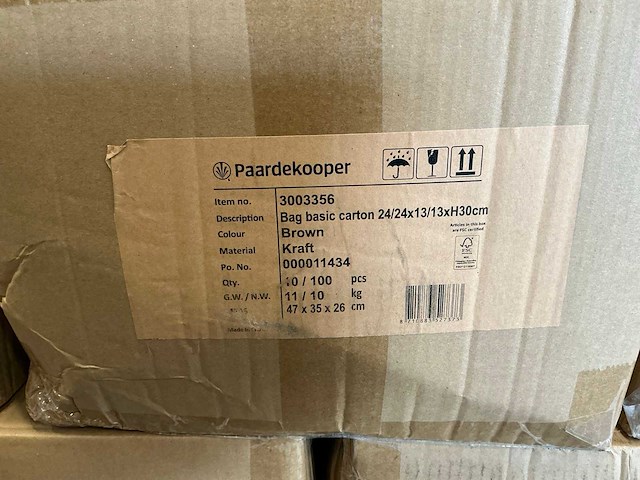 Partij bag basic carton 24/24x13/13xh30cm (2500x) - afbeelding 4 van  4