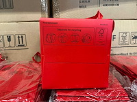 Partij bag baubles cardboard 16x12xh22cm red (910x) - afbeelding 3 van  6
