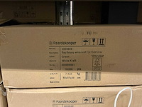 Partij bag botany white kraft 12x12xh12cm green white kraft (1600x) - afbeelding 4 van  8